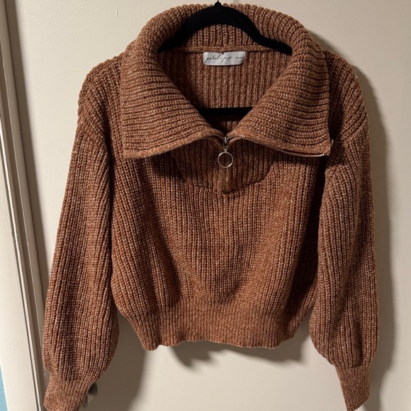 Petal & Pup Sweaters - Petal & Pup Cropped Cowl Neck Sweater